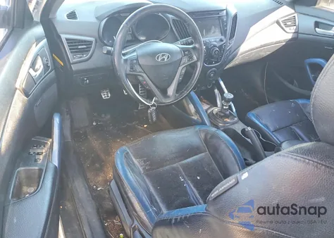 2014 Hyundai Veloster Turbo z USA, uszkodzony, nr VIN KMHTC6AE2EU189408